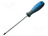 Screwdriver; slot; 4,0x0,8mm; 602TBI; Blade length: 125mm UNIOR