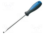 Screwdriver; slot; 2,5x0,4mm; 605TBI; Blade length: 75mm UNIOR