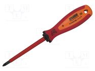 Screwdriver; insulated; Phillips; PH2; Blade length: 100mm; 1kVAC UNIOR