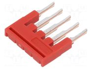 Comb bridge; red; terminals: 5; 3.5mm PHOENIX CONTACT