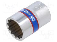 Socket; 12-angles,socket spanner; 1/4"; Socket bit length: 24mm KING TONY