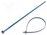 Cable tie; with metal; L: 380mm; W: 7.6mm; polyamide 66MP; 535N 