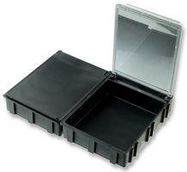 BOX, SMD, 68X57X15MM, B=BLACK, L=TRANSP