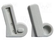 Rail DIN clip; for meter; grey; plastic SONEL