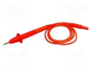 Test lead; probe tip,banana plug 4mm; Len: 1.2m; red SONEL