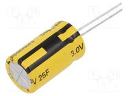 Supercapacitor; THT; 25F; 3VDC; -10÷30%; Body dim: Ø16.5x28.4mm EATON ELECTRONICS