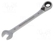 Wrench; combination spanner,with ratchet; 14mm; MicroSpeeder PROXXON