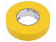 Tape: electrical insulating; W: 19mm; L: 25m; Thk: 0.15mm; yellow BM GROUP