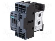 Contactor: 3-pole; NO x3; Auxiliary contacts: NO + NC; 230VAC; 40A SIEMENS