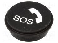 Button; round; Ø21mm; black; 09 