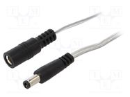 Cable; 2x0.5mm2; DC 5,5/2,5 plug,DC 5,5/2,5 socket; straight BQ CABLE