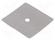 Heat transfer pad: graphite; L: 38mm; W: 36mm; Thk: 0.2mm; 20W/mK 