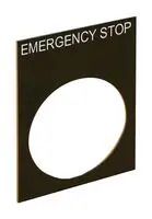 LEGEND PLATE, EMERGENCY STOP SW, 60MM