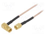 Cable; SMA male,both sides; angled,straight; 1m; 50Ω AMPHENOL RF