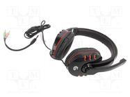 Headphones with microphone; black; Jack 3,5mm x2; 1.8m; 32Ω GEMBIRD