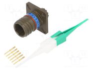 Connector: military; socket; male; PIN: 6; straight; crimped; 5A AMPHENOL AIR