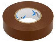 Tape: electrical insulating; W: 19mm; L: 25m; Thk: 0.15mm; brown BM GROUP