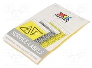 Safety sign; self-adhesive folie; W: 53mm; H: 77mm; yellow PARTEX