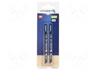 Hacksaw blade-set; wood,jigsaw; 100mm; 6teeth/inch; 2pcs. HÖGERT TECHNIK