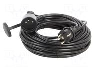 Extension lead; 3x1mm2; 20m; PVC; black; Sockets no: 1; 10A KEL