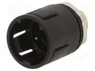 Connector: circular; 620; 125V; PIN: 3; socket; male; soldering; 3A 