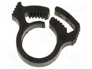 Fixing clamp; ØBundle : 9.3÷10.5mm; W: 5.9mm; polyamide; black 