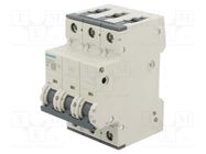 Circuit breaker; 230/400VAC; Inom: 5A; Poles: 3; Charact: C; 6kA SIEMENS