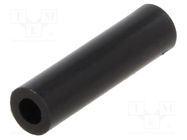 Spacer sleeve; cylindrical; polyamide; L: 15mm; Øout: 4mm; black DREMEC