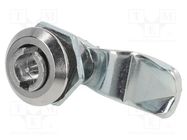 Lock; cast zinc; 14mm; Kind of insert bolt: double-bit insert 