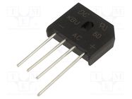 Bridge rectifier: single-phase; Urmax: 200V; If: 6A; Ifsm: 150A DC COMPONENTS