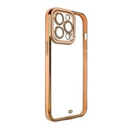 Fashion Case Case for Samsung Galaxy A12 5G Gold Frame Gel Cover Gold, Hurtel