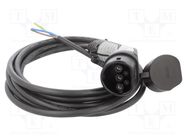 Cable: eMobility; 1x0.5mm2,3x6mm2; 250V; 8kW; IP44; wires,Type 2 PHOENIX CONTACT