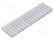 Heatsink: extruded; L: 37.5mm; W: 140mm; H: 10mm; aluminium; raw FISCHER ELEKTRONIK