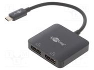 Adapter; DisplayPort 1.4,HDCP 2.2; 0.12m; black; black Goobay