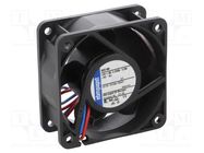 Fan: DC; axial; 12VDC; 60x60x25mm; 56m3/h; 43dBA; ball; 8200rpm EBM-PAPST