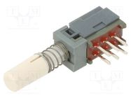 Switch: push-button; Pos: 2; DPDT; 0.1A/30VDC; ON-ON; THT E-SWITCH