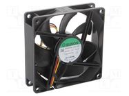 Fan: DC; axial; 12VDC; 92x92x25mm; 127.4m3/h; 46.1dBA; ball; 4500rpm SUNON