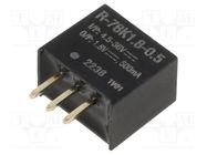 Converter: DC/DC; Uin: 4.5÷36V; Uout: 1.8VDC; Iout: 500mA; SIP3; THT RECOM