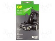 Torch: LED headtorch; 40lm,150lm,500lm,800lm; IPX8; XPLOR GP