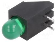 LED; in housing; 4.85mm; No.of diodes: 1; green; 20mA; 60°; 30mcd LUMEX