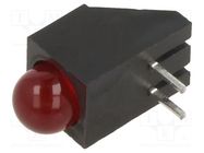 LED; in housing; 4.75mm; No.of diodes: 1; red; 20mA; 60°; 40mcd LUMEX