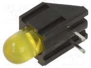 LED; in housing; 4.85mm; No.of diodes: 1; yellow; 20mA; 60°; 30mcd LUMEX