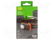 Torch: LED headtorch; 5lm,40lm,170lm,300lm; IPX6; XPLOR GP