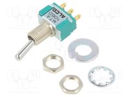 Switch: toggle; Pos: 2; SPDT; ON-ON; 3A/250VAC; 4A/28VDC; MT; UL94V-0 