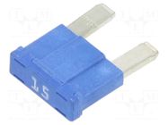 Fuse: fuse; 15A; 58VDC; automotive; 11.8mm; Mini; MINI OPTIFUSE