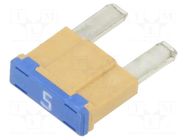 Fuse: fuse; 5A; 58VDC; automotive; 11.8mm; Mini; MINI OPTIFUSE