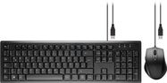 USB Keyboard and Mouse Set, black - wired desktop set, USB 1.1