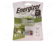 Torch: LED headtorch; IPX7; 90lm,500lm; 2h; 75m ENERGIZER