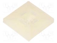 Holder; self-adhesive; polyamide; natural; Tie width: 5.4mm HELLERMANNTYTON