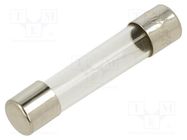 Fuse: fuse; quick blow; 400mA; 250VAC; glass; 6.3x32mm; brass; FSA 